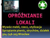 Sprzątanie garażu, cena tel 504-746-203, opróżnienie garażu, Wrocław