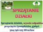 Ogrodnik Wrocław, usługi ogrodnicze tel. 504-746-203. porządkowanie ogrodu,