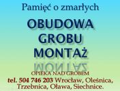 Obudowa na grób, rama, obrzeże, grób tymczasowy, obudowy grobu