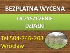 Czyszczenie działek, cennik tel. 504-746-203, karczowanie terenu, Wrocław