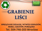 Grabienie liści, cena tel 504-746-203, wywożenie liści, Wrocław