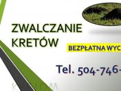 Zwalczanie kretów, cennik, tel. 504-746-203. Wrocław. Usuwanie, gazowanie,