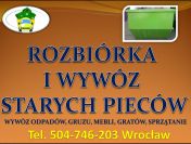 Rozbiórka i wymiana pieca kaflowego, cennik, Wrocław, tel. 504-746-203. Kawka