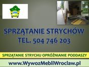 Sprzątanie działek i piwnic, cennik, tel. 504-746-203. Wrocław